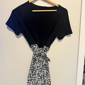 Black and White Floral Dress